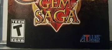Crimson Gem Saga, the ESRB box on its front