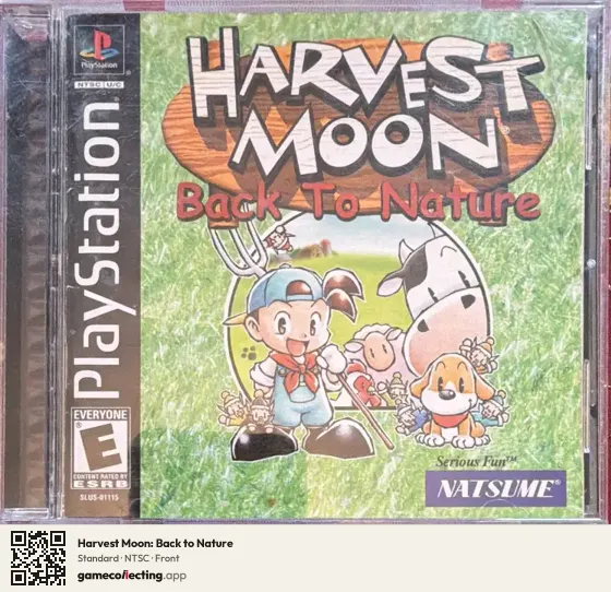 Harvest Moon: Back to Nature PlayStation, NTSC box front