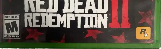 Red Dead Redemption 2, the ESRB box on its front