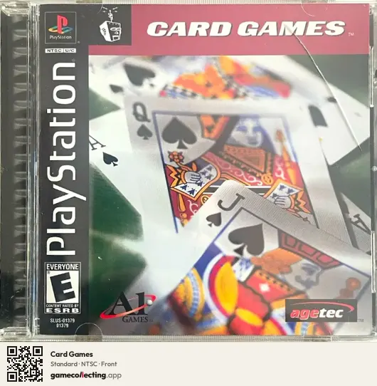 Card Games PlayStation, NTSC box front