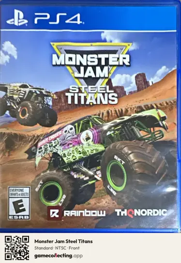 Monster Jam Steel Titans PlayStation 4, NTSC box front