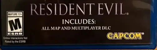 Resident Evil 6, the ESRB box on its front