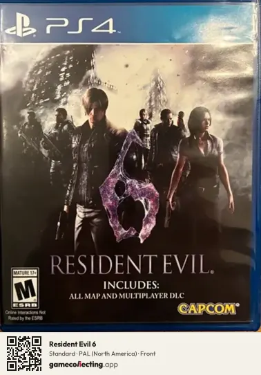 Resident Evil 6 PlayStation 4, North America box front