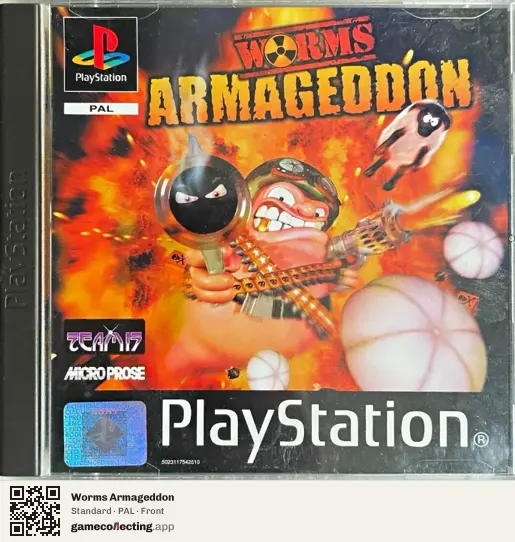 Worms Armageddon PlayStation, PAL box front
