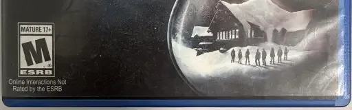 Until Dawn, the ESRB box on its front