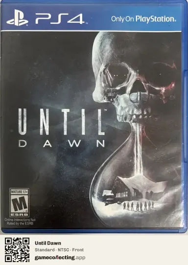 Until Dawn PlayStation 4, NTSC box front