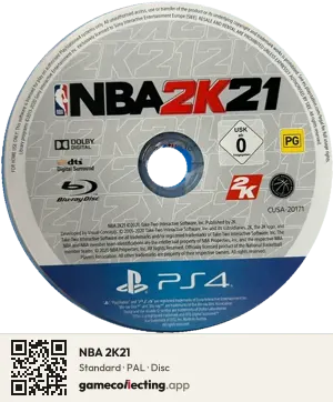NBA 2K21 PlayStation 4, PAL disc