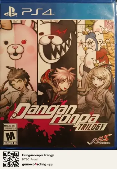 Danganronpa Trilogy PlayStation 4, NTSC box front