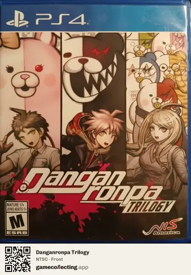 Danganronpa Trilogy PlayStation 4, NTSC box front