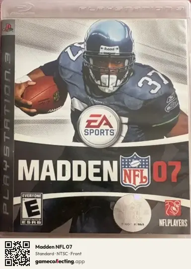 Madden NFL 07 PlayStation 3, NTSC box front