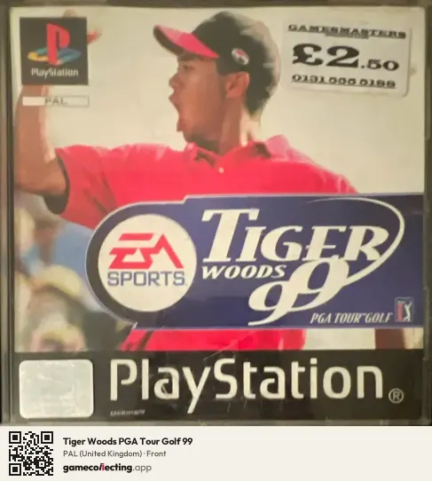 Tiger Woods PGA Tour Golf 99 PlayStation, United Kingdom box front