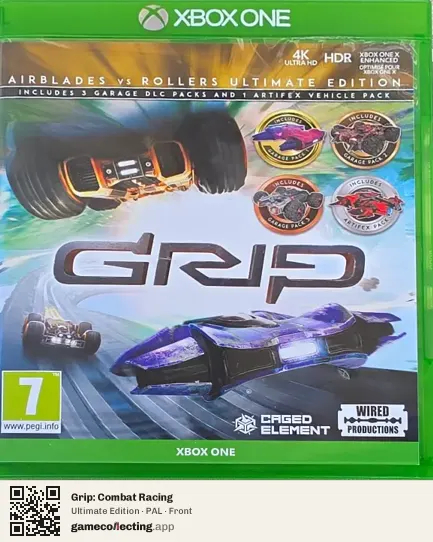 Grip: Combat Racing Xbox One, PAL box front