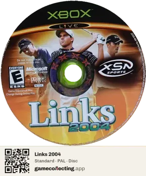 Links 2004 Xbox, PAL disc
