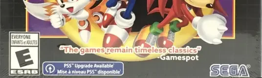 Sonic Origins Plus, the ESRB box on its front