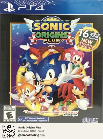 Sonic Origins Plus PlayStation 4, NTSC box front