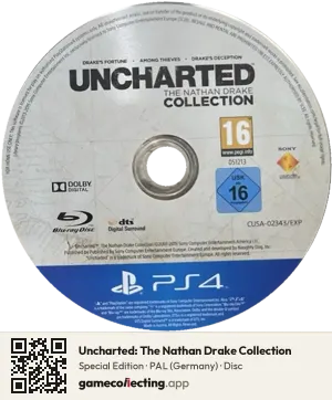 Uncharted: The Nathan Drake Collection PlayStation 4, PAL disc