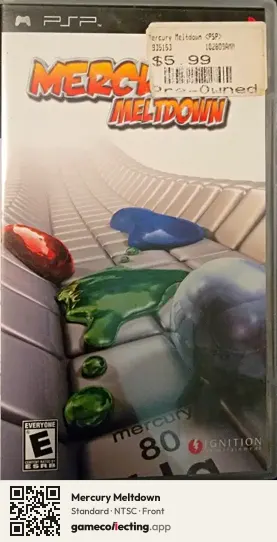 Mercury Meltdown PlayStation Portable, NTSC box front