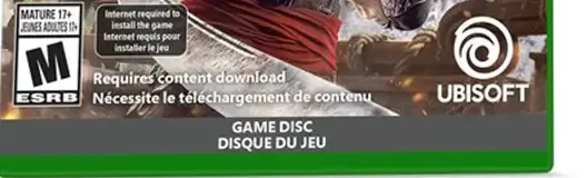 Assassin's Creed Black Flag Resynced, the ESRB box on its front