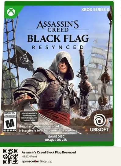 Assassin's Creed Black Flag Resynced Xbox Series X, NTSC box front