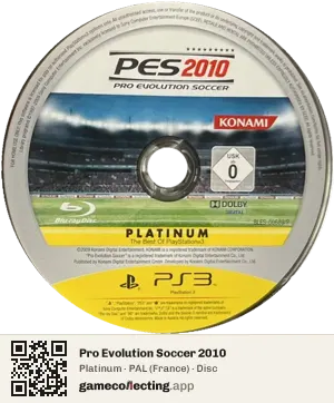 Pro Evolution Soccer 2010 PlayStation 3, PAL disc