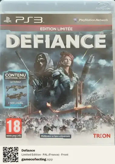Defiance PlayStation 3, France box front