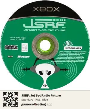 JSRF: Jet Set Radio Future Xbox, PAL disc