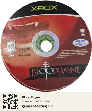 BloodRayne Xbox, NTSC disc