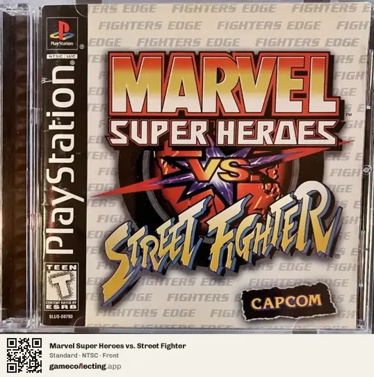 Marvel Super Heroes vs. Street Fighter PlayStation, NTSC box front