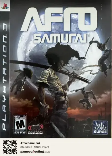 Afro Samurai PlayStation 3, NTSC box front