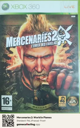 Mercenaries 2: World in Flames Xbox 360, France box front