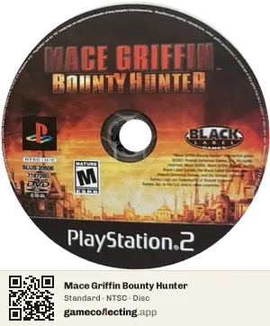 Mace Griffin Bounty Hunter PlayStation 2, NTSC disc