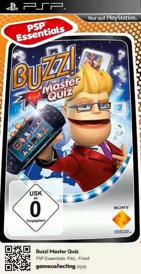 Buzz! Master Quiz PlayStation Portable, PAL box front