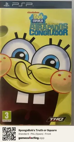 SpongeBob's Truth or Square PlayStation Portable, Spain box front
