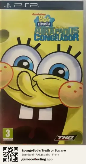 SpongeBob's Truth or Square PlayStation Portable, Spain box front