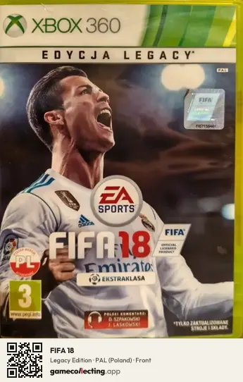 FIFA 18 Xbox 360, Poland box front