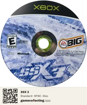 SSX 3 Xbox, NTSC disc