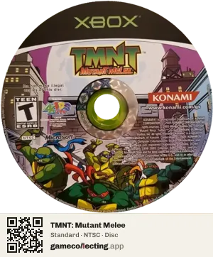 TMNT: Mutant Melee Xbox, NTSC disc