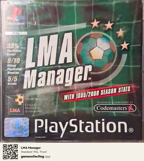 LMA Manager PlayStation, PAL box front
