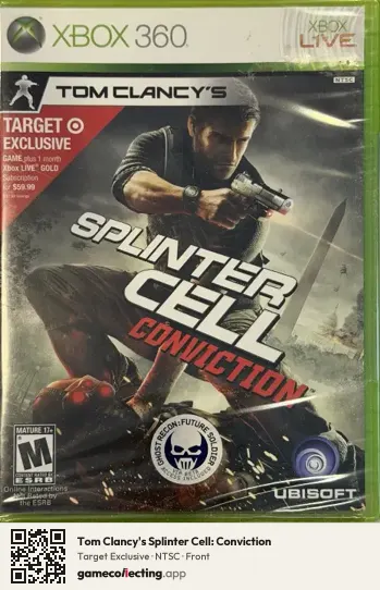 Tom Clancy's Splinter Cell: Conviction Xbox 360, NTSC box front