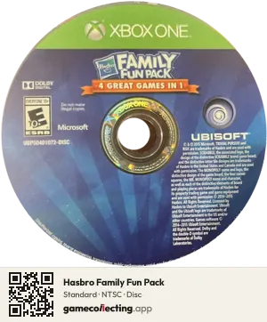 Hasbro Family Fun Pack Xbox One, NTSC disc