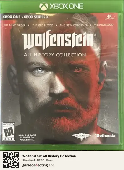 Wolfenstein: Alt History Collection Xbox One, NTSC box front