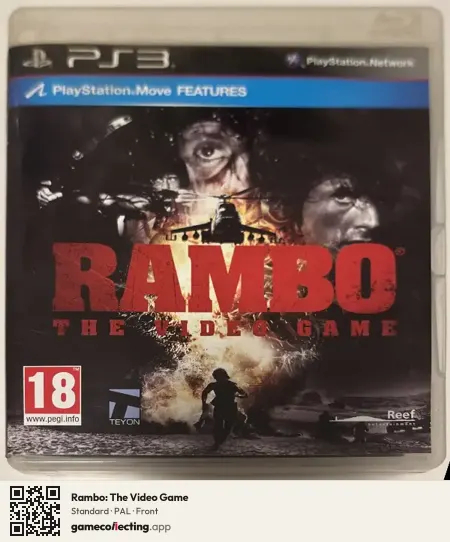 Rambo: The Video Game PlayStation 3, PAL box front