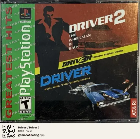 Driver / Driver 2 PlayStation, NTSC box front