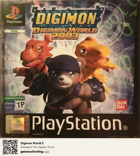 Digimon World 3 PlayStation, Spain box front
