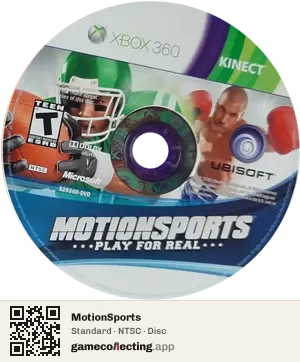 MotionSports Xbox 360, NTSC disc