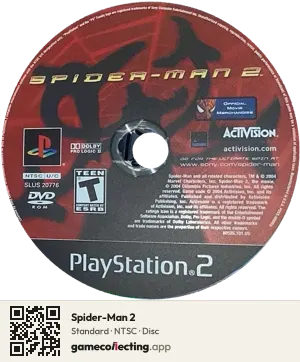 Spider-Man 2 PlayStation 2, NTSC disc