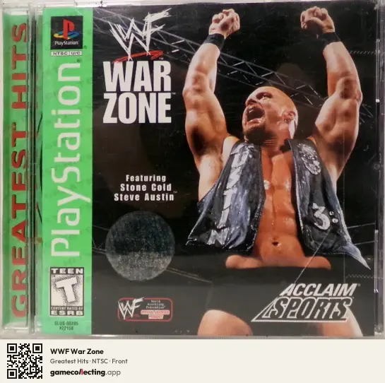 WWF War Zone PlayStation, NTSC box front