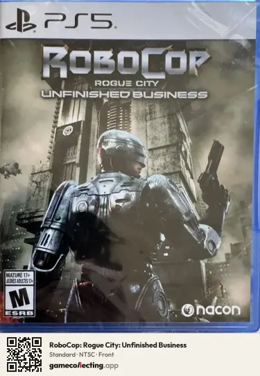 RoboCop: Rogue City: Unfinished Business PlayStation 5, NTSC box front