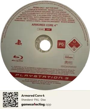 Armored Core 4 PlayStation 3, PAL disc