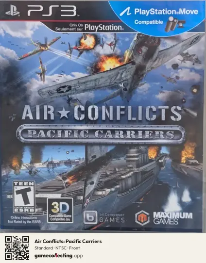 Air Conflicts: Pacific Carriers PlayStation 3, NTSC box front